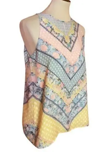 Anthropologie pastel chevron dressy tank top