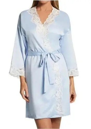 Lauren Ralph Lauren Signature Collection Satin Wrap Robe Size M Blue Size M