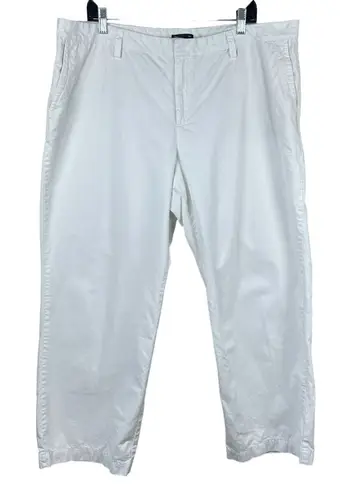 Gap Outlet Straight Leg Chino Pants Womens Size 20 White Flat Front High Rise