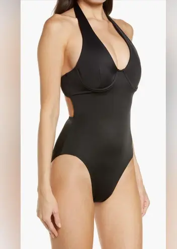 Norma Kamali Normal Kamali Halter One-Piece Swimsuit, size Medium, $175