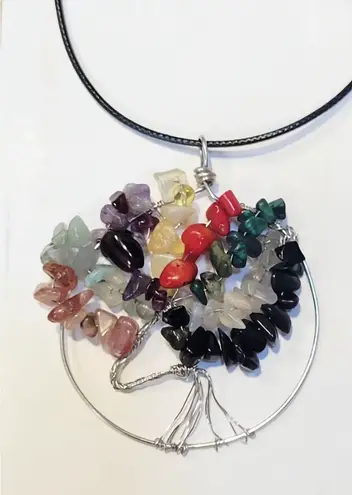 Handmade Gemstone Tree of Life Necklace