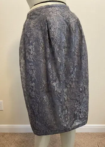 Newport News #15 Women's Sz: 12, Silver Gray Lace Skirt by
