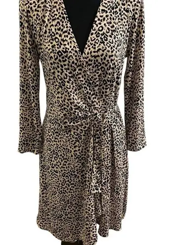 BCBGMAXAZRIA  Cheetah Wrap Dress - Size Medium