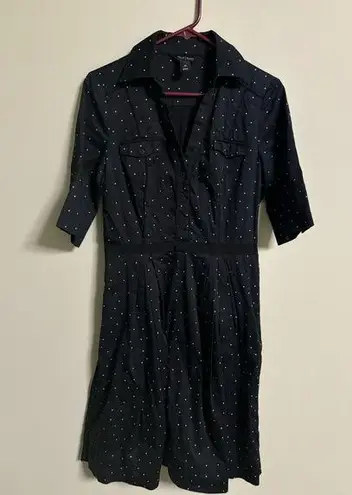 White House | Black Market  WHBM Polka Dot Pockets A-Line Dress Size 10 Stretchy