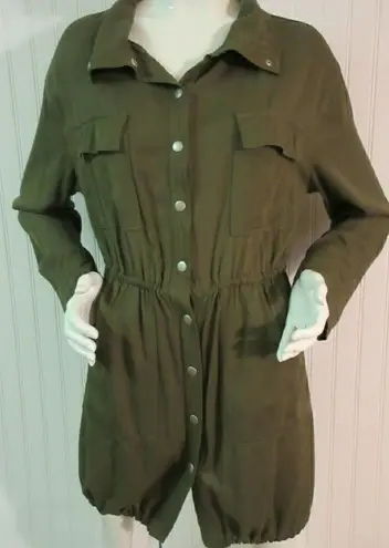 Tarsa military cargo jacket by en Creme sz small Green