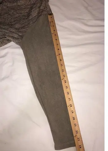 LOGO By Lori Goldstein Logo Lori Goldstein Size M Zip Front Cardigan Tunic Shacket Mixed Media Beige