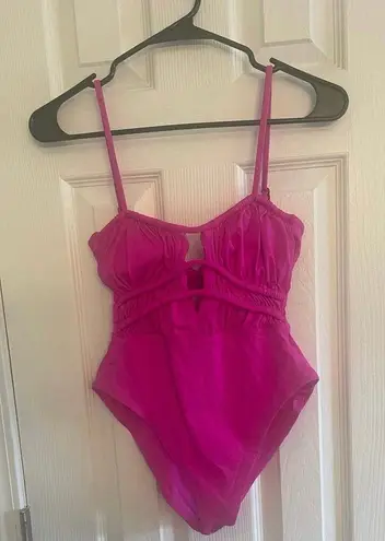 BECCA by Rebecca virtue , Fun stylish hot pink one piece swimsuit, A29