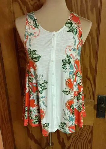 Akemi + Kin Anthropologie floral button down tank top