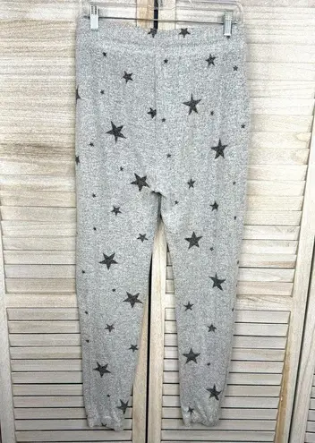 SU ETTE COLLECTION Loungewear Jogger Pants Gray Stars