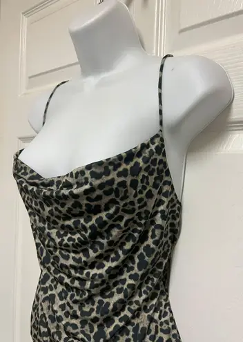 NA-KD Leo Cowl Neck Cheetah Top