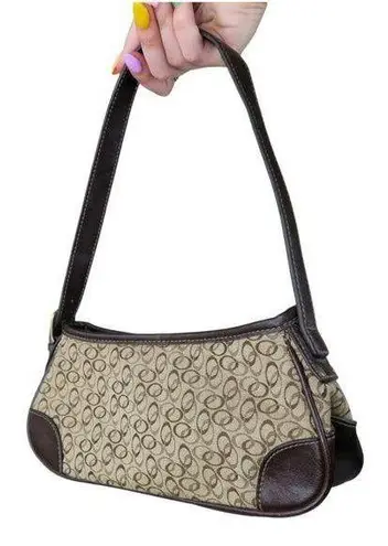 Vintage Y2K Brown Canvas Shoulder Bag