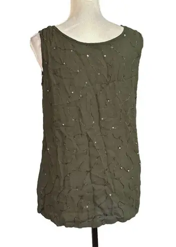 Gantos 2 Piece Skirt Set Green Embroidered Whimsical Floral Resort Wear S READ