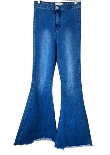Blank Paige Stretchy High Rise Raw Hem Flare Jeans