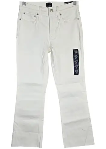 J. Crew Factory Flare crop white jean in signature stretch 25 NWT - Image 1