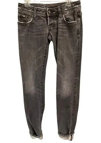 Dsquared2 Gray Coal Miner Selvedge Jeans Size 42 US 6 28 Cuffed Selvege