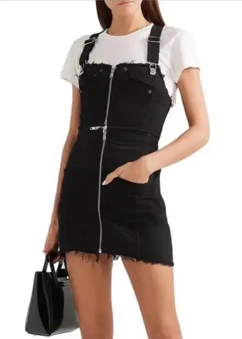 RE/DONE Levis Black Denim Zipper Mini Dress