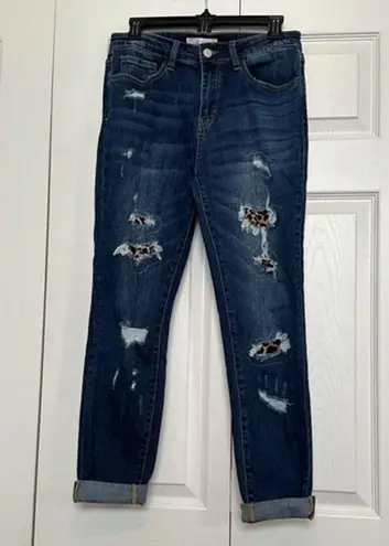 Lime Lush women’s Leopard Patch Skinny Jeans Size 9 Juniors