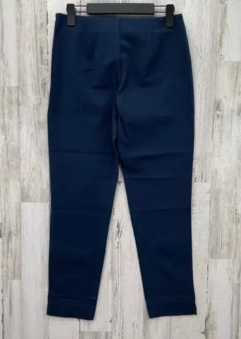 Boston Proper Trouser Pants Womens 6 Slim Ankle Navy Blue Side Zip NEW