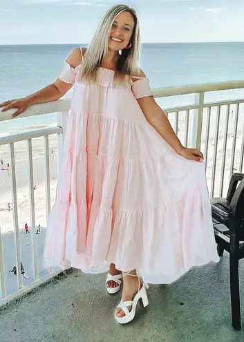 These Three Boutique Light Pink Maxi Dress