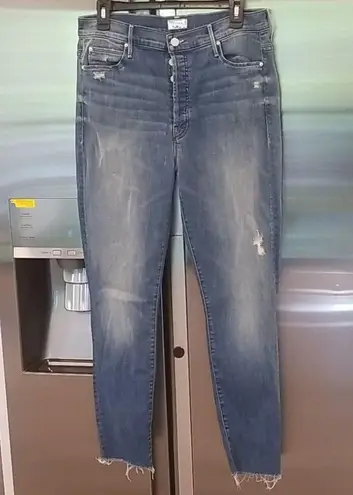 💕MOTHER💕 Stunner Ankle Fray Jeans Graffiti Girl Size 32