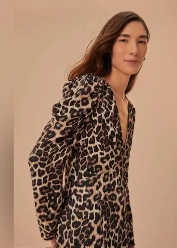 Farm Rio Cream Natural Skin Lenzing™ Ecovero™ Viscose Midi Dress, Small, $230