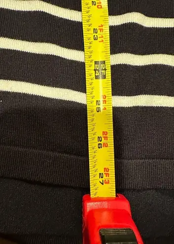 Grace Black & White Stripes Long Sleeves Perfect Fit Sweater SZ M In Good Cond Size M