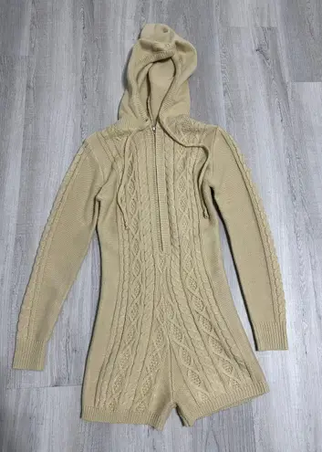 Day & Night Beige Sweater Romper