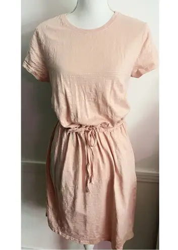 Pact • Pastel Pink Tie Waist Organic Cotton Dress Size M