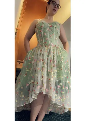 Matoshi inspired custom midi garden dress Green Size M