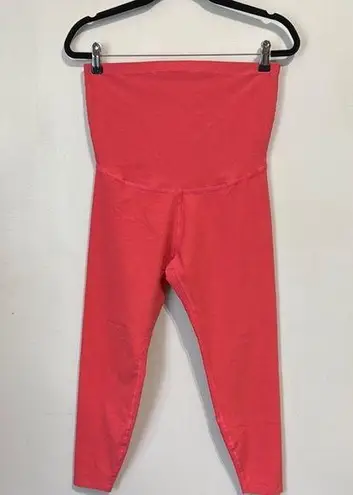Beyond Yoga  Beyond The Bump Maternity Leggings Space Dye Coral Pink Size XL - Image 1