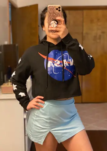 Chemistry NASA Cropped Hoodie Black 18 64 Off Retail From Maria