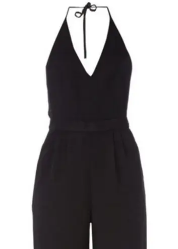 PINKMINK Take Care Backless Halter Neck Jumpsuit in Black size medium