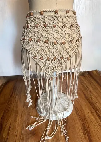 Vintage Boho Macrame Fringe Cover