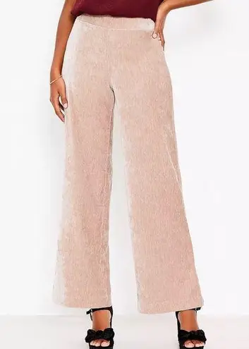 Loft New  Medium Ribbed Velour Pull On Wide Leg Pants