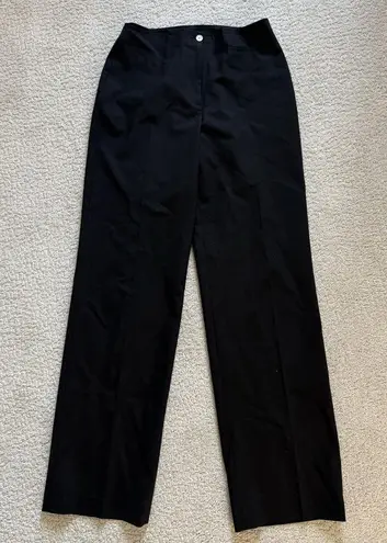 J Jill Stretch Pants Womens 4 Black Wool Blend High Rise Pocket Work Office USA
