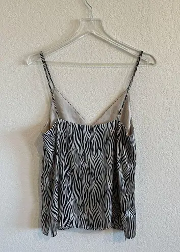 Cami NYC  Olivia Silk Cami Top in Black and White Zebra Print Size XS