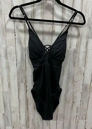 A pea in the pod Criss Cross One Piece Maternity Swimsuit in Black