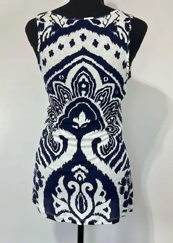 INC I.N.C. International Concepts Sequin Sleeveless Top Sz Small Women’s Blue White