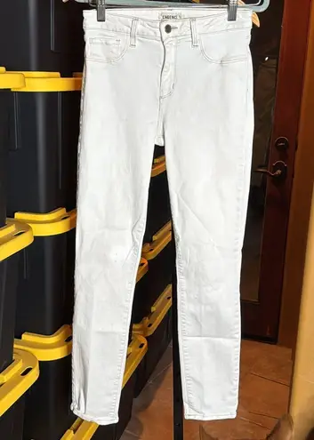 L'Agence NWOT Tilly Mid-Rise Ivory Slim Straight Jeans Macadamia Size 27