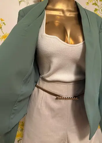 OVI Women's Sage Green open front blazer size M