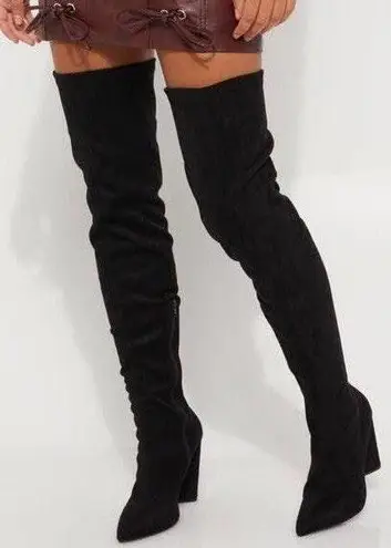 Rue 21 Black Suede OTK Boots Size $21 (53% Off Retail