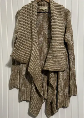 Staring At Stars S Chunky Knit Waterfall Cardigan Boho Chevron Sweater Cozy