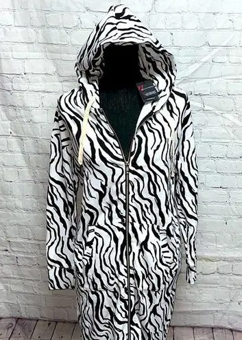 N: Philanthropy White Zebra Hoodie Dress Sz Small
