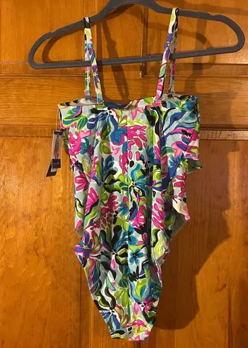 Caribbean Joe COPY - Bright vibrant Colorful One Pc Wit or without straps Sz S-…