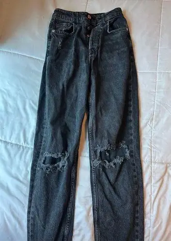 ZARA Black Straight Leg Jeans