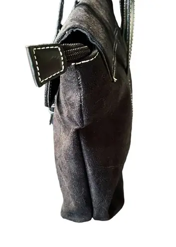 Estée Lauder faux suede handbag