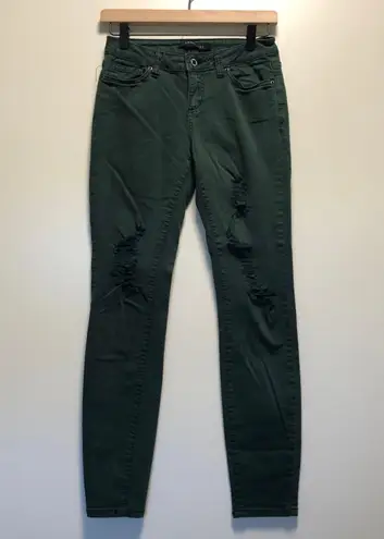 Angel Kiss Distressed Colored Jeans Green Small