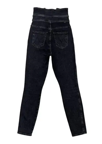 Mother Swooner Exposed Snap Jeans Wrong Side of the Tracks Black Denim Size 24