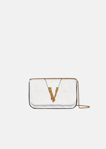 Versace Virtus Quilted purse- white