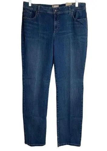 Chico's New  Sublime Slim Leg Basic Fresh Indigo Jeans Size 14